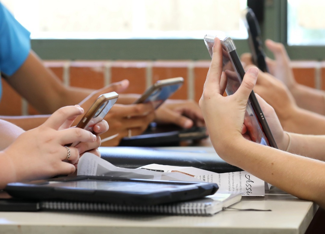 K-12 students using smart phone apps on their cell phones